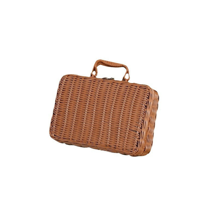 Stylische Rattenbox mit praktischen Griffen