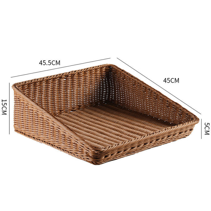 Tragbare Aufbewahrungsbox aus geflochtenem Rattan