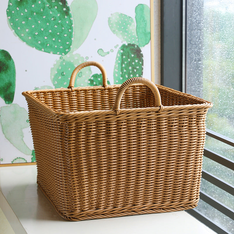 Handgefertigter Rattan Aufbewahrungskorb Verune