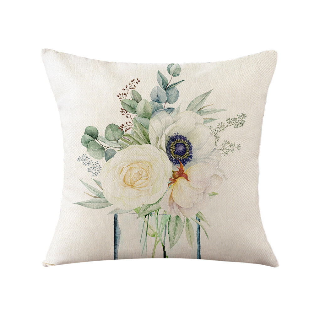 Elegante Kissenhülle mit floralen Designs