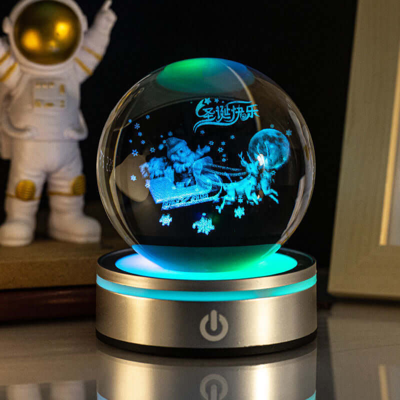 Kreative 3D Innenschnitzerei Leuchtende Kristallkugel Farbverlauf Kleine Nachtlampe Wohnkultur Geschenke Auswahl