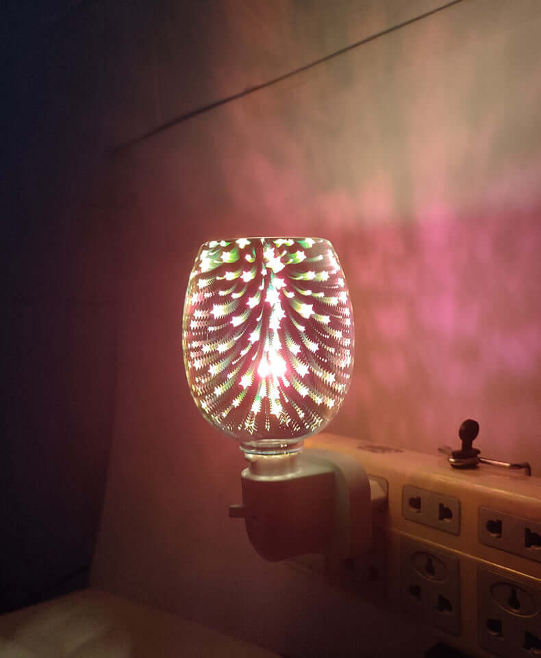3D Glas Aromatherapie Wachs Schmelzlampen Kleine Nachtlampe