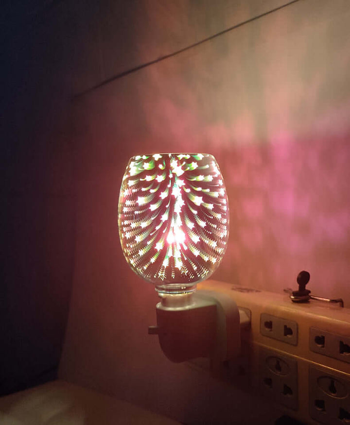 3D Glas Aromatherapie Wachs Schmelzlampen Kleine Nachtlampe