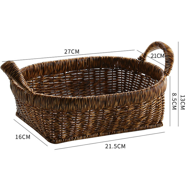 Elegante Handgewebte Ovale Aufbewahrungsschale Verune