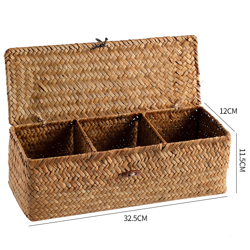Aufbewahrungsbox aus handgewebtem Naturmaterial
