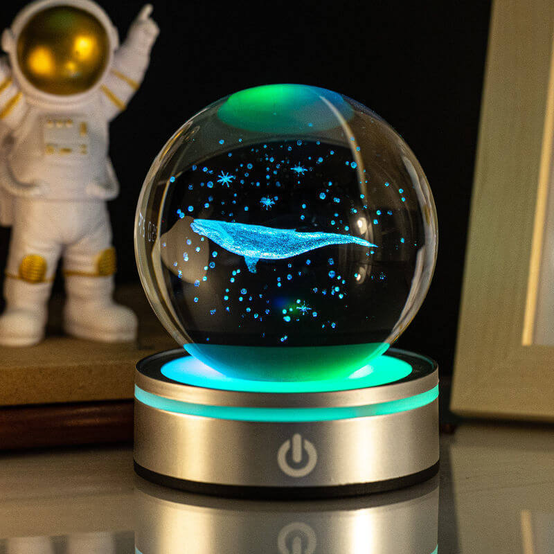 Kreative 3D Innenschnitzerei Leuchtende Kristallkugel Farbverlauf Kleine Nachtlampe Wohnkultur Geschenke Auswahl
