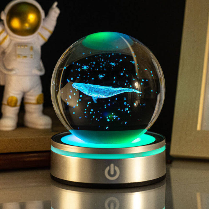 Kreative 3D Innenschnitzerei Leuchtende Kristallkugel Farbverlauf Kleine Nachtlampe Wohnkultur Geschenke Auswahl