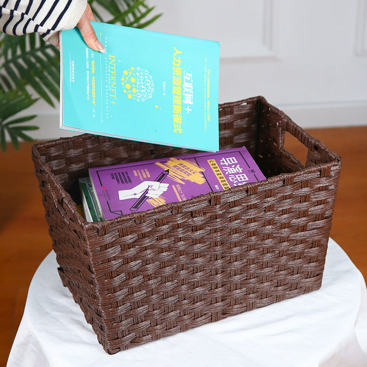 Stylische Aufbewahrungsbox mit dekorativem Stoffeinsatz