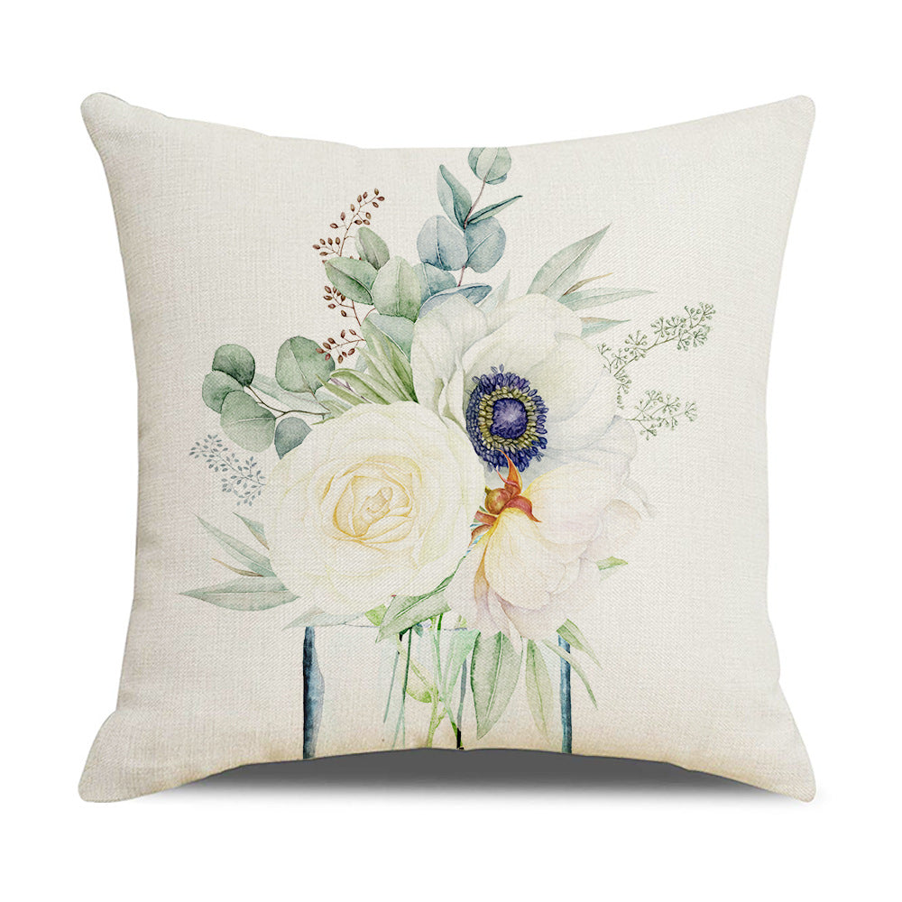 Elegante Kissenhülle mit floralen Designs