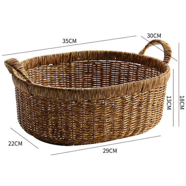 Elegante Handgewebte Ovale Aufbewahrungsschale Verune