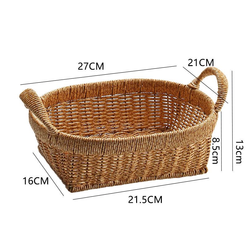 Elegante Handgewebte Ovale Aufbewahrungsschale Verune