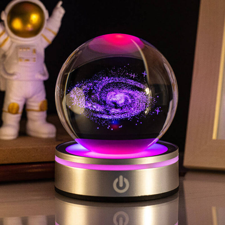 Kreative 3D Innenschnitzerei Leuchtende Kristallkugel Farbverlauf Kleine Nachtlampe Wohnkultur Geschenke Auswahl