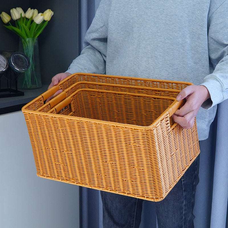 Große Aufbewahrungsbox Aus Geflochtenem Material