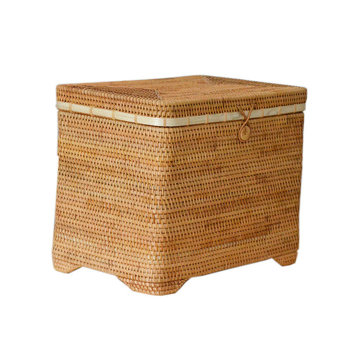 Stylische Aufbewahrungsbox aus gewobenem Naturmaterial