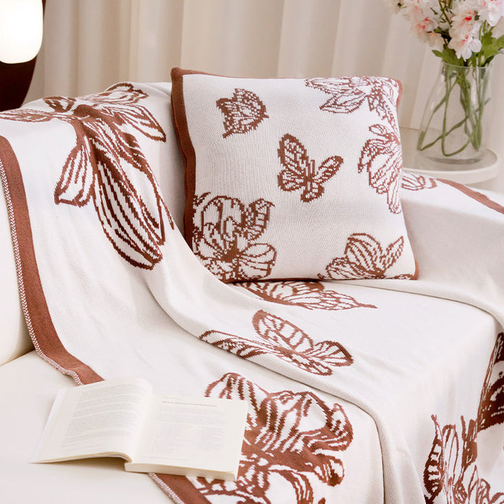 Dekorativer Wurfdecke mit floralen Design