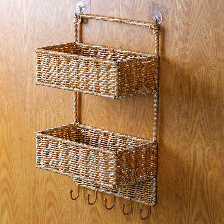 Double Tier Woven Storage Basket Verune