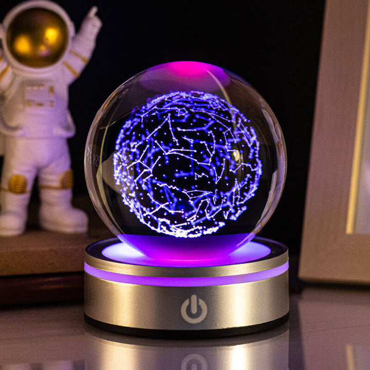 Kreative 3D Innenschnitzerei Leuchtende Kristallkugel Farbverlauf Kleine Nachtlampe Wohnkultur Geschenke Auswahl