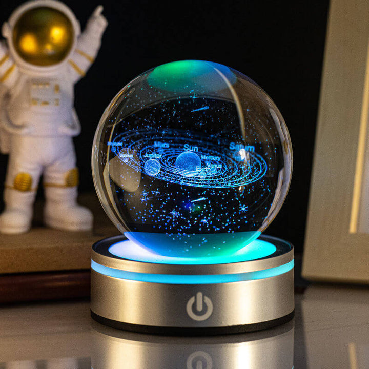 Kreative 3D Innenschnitzerei Leuchtende Kristallkugel Farbverlauf Kleine Nachtlampe Wohnkultur Geschenke Auswahl