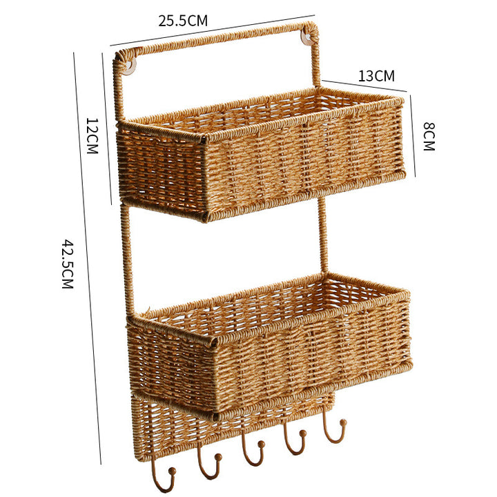 Double Tier Woven Storage Basket Verune
