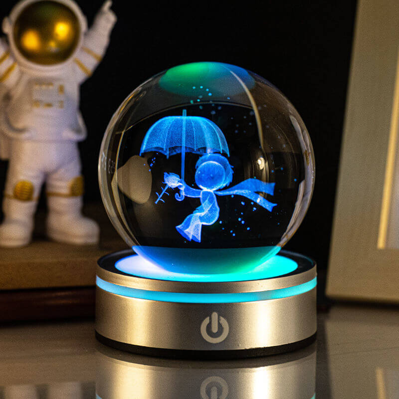 Kreative 3D Innenschnitzerei Leuchtende Kristallkugel Farbverlauf Kleine Nachtlampe Wohnkultur Geschenke Auswahl