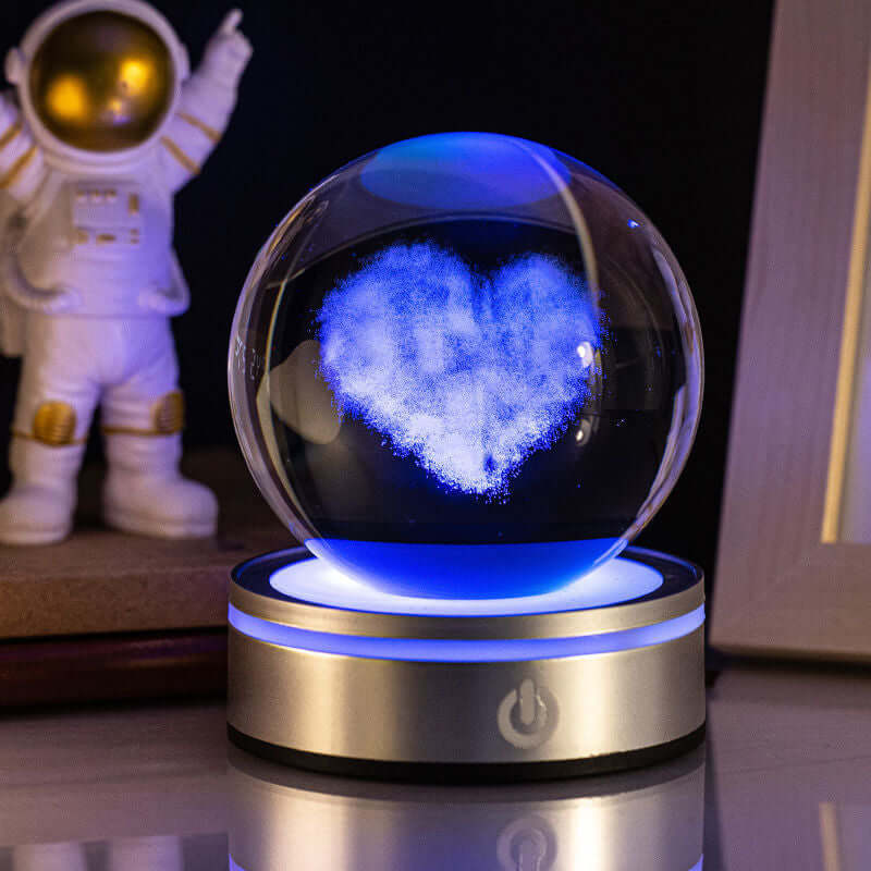 Kreative 3D Innenschnitzerei Leuchtende Kristallkugel Farbverlauf Kleine Nachtlampe Wohnkultur Geschenke Auswahl