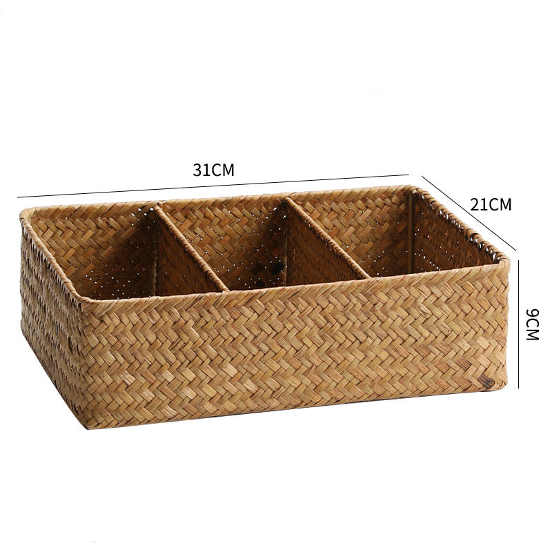 Handgewebter Bamboospeicherorganizerkorb Verune