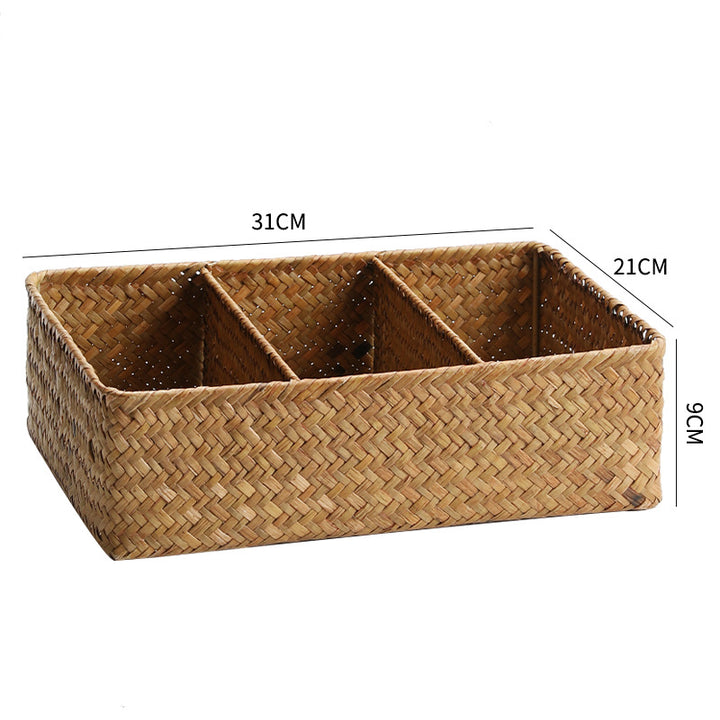 Handgewebter Bamboospeicherorganizerkorb Verune
