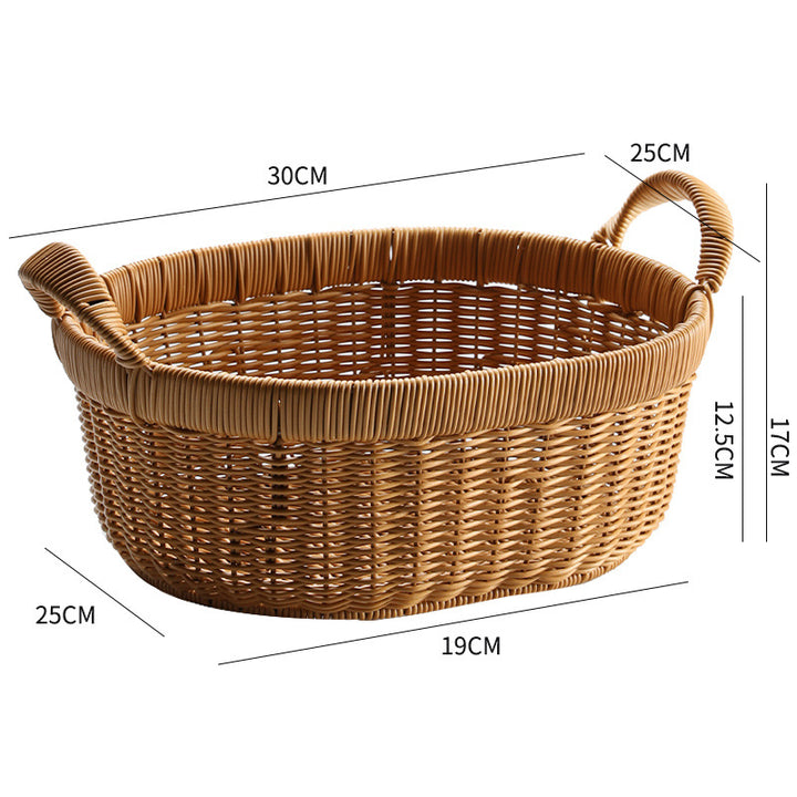 Elegante Handgewebte Ovale Aufbewahrungsschale Verune