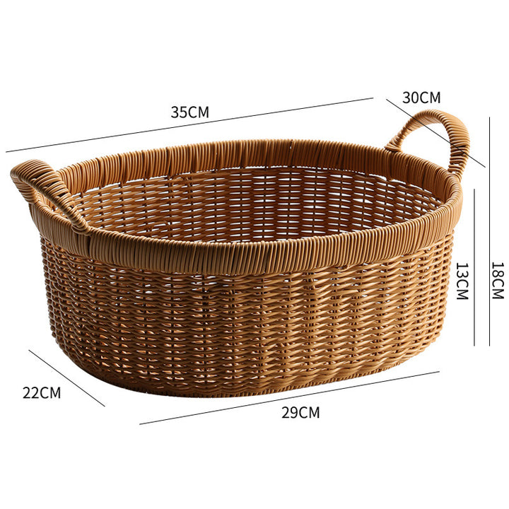 Elegante Handgewebte Ovale Aufbewahrungsschale Verune