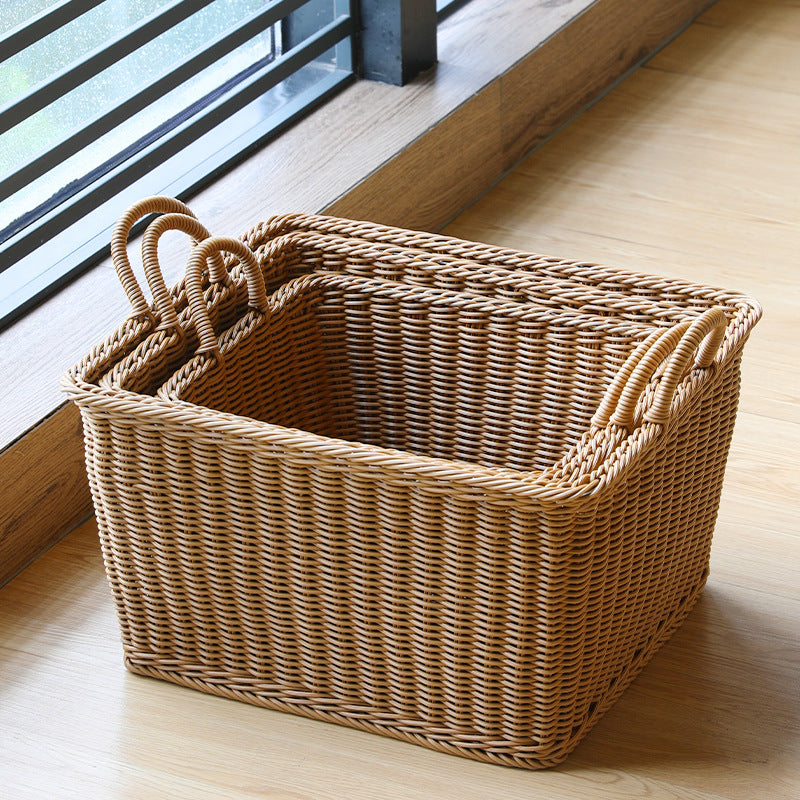 Handgefertigter Rattan Aufbewahrungskorb Verune