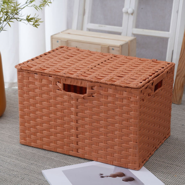 Aufbewahrungsbox aus strapazierfähigem geflochtenem Material