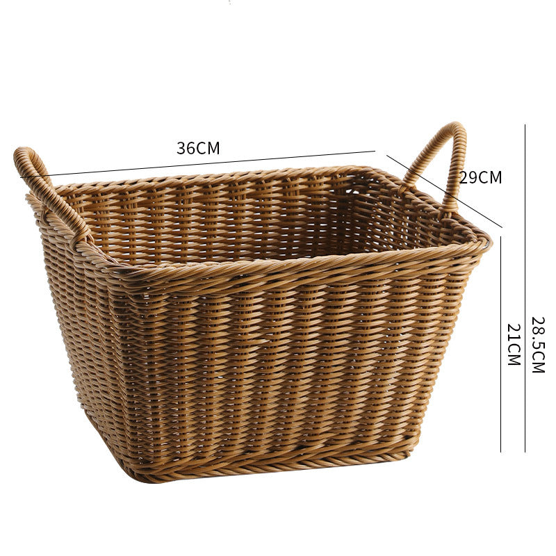 Handgefertigter Rattan Aufbewahrungskorb Verune
