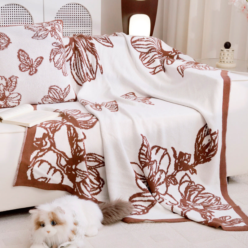 Dekorativer Wurfdecke mit floralen Design