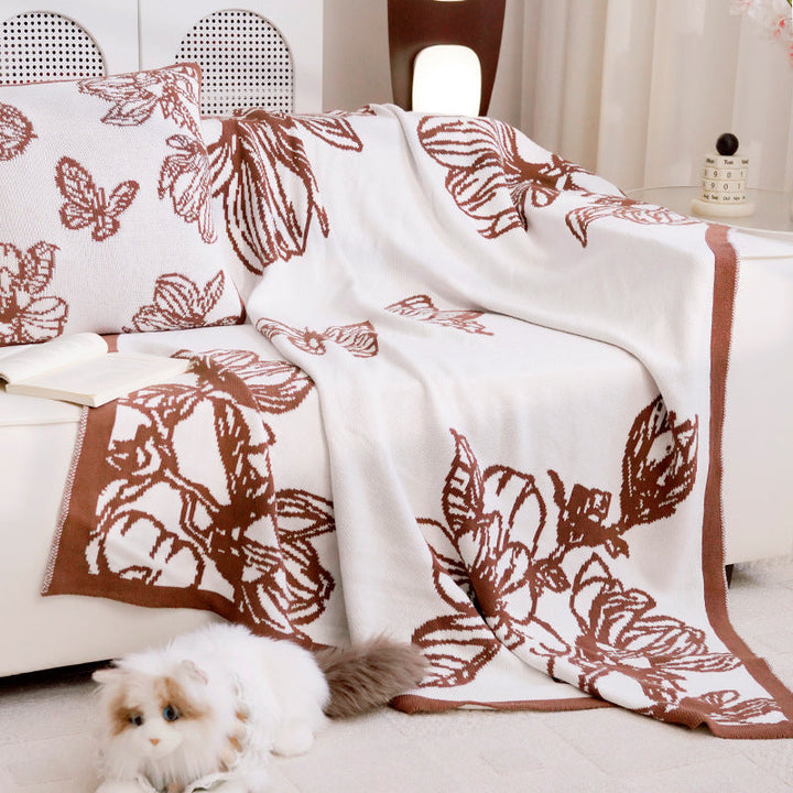 Dekorativer Wurfdecke mit floralen Design