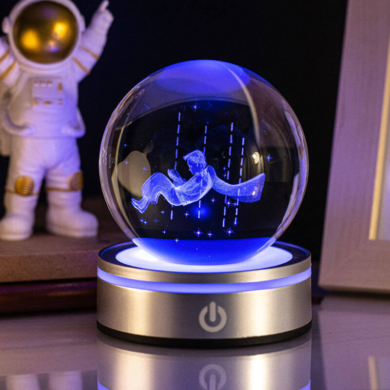 Kreative 3D Innenschnitzerei Leuchtende Kristallkugel Farbverlauf Kleine Nachtlampe Wohnkultur Geschenke Auswahl