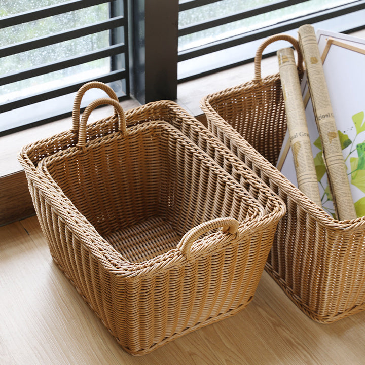 Handgefertigter Rattan Aufbewahrungskorb Verune