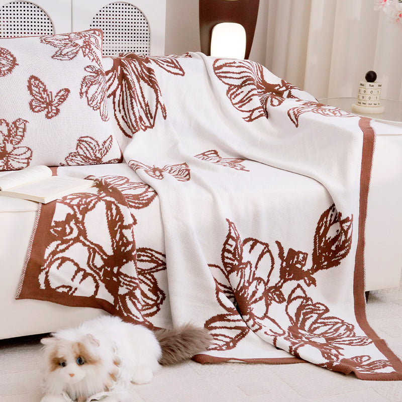 Dekorativer Wurfdecke mit floralen Design