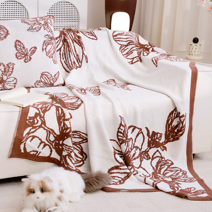 Dekorativer Wurfdecke mit floralen Design