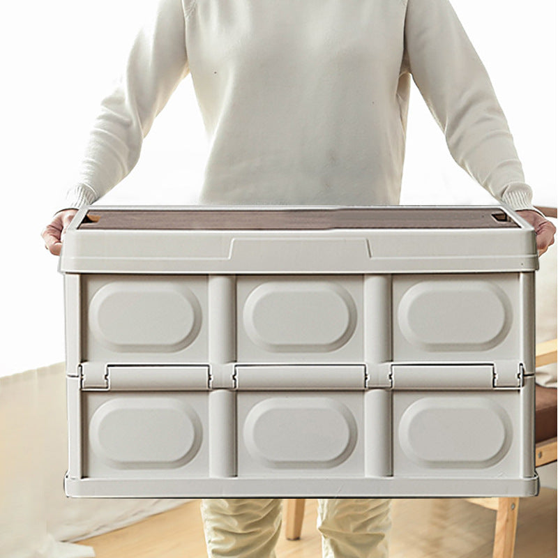 Aufbewahrungsbox mit Holzoberfläche