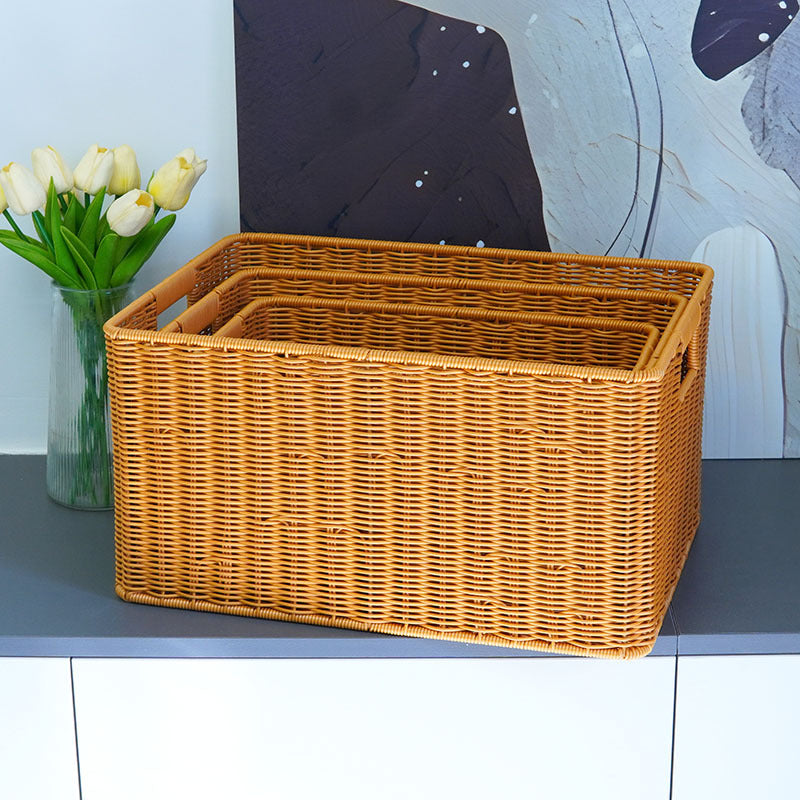 Große Aufbewahrungsbox Aus Geflochtenem Material