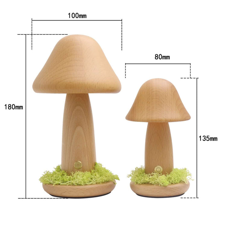 Verdrehte Pilz Nacht Warm Licht Berührung Schlafzimmer Kopfteil Nachtlicht Buchenholz LED USB Dekorative Atmosphäre Lampen Wohnkultur