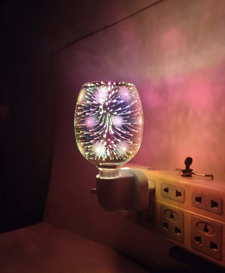 3D Glas Aromatherapie Wachs Schmelzlampen Kleine Nachtlampe