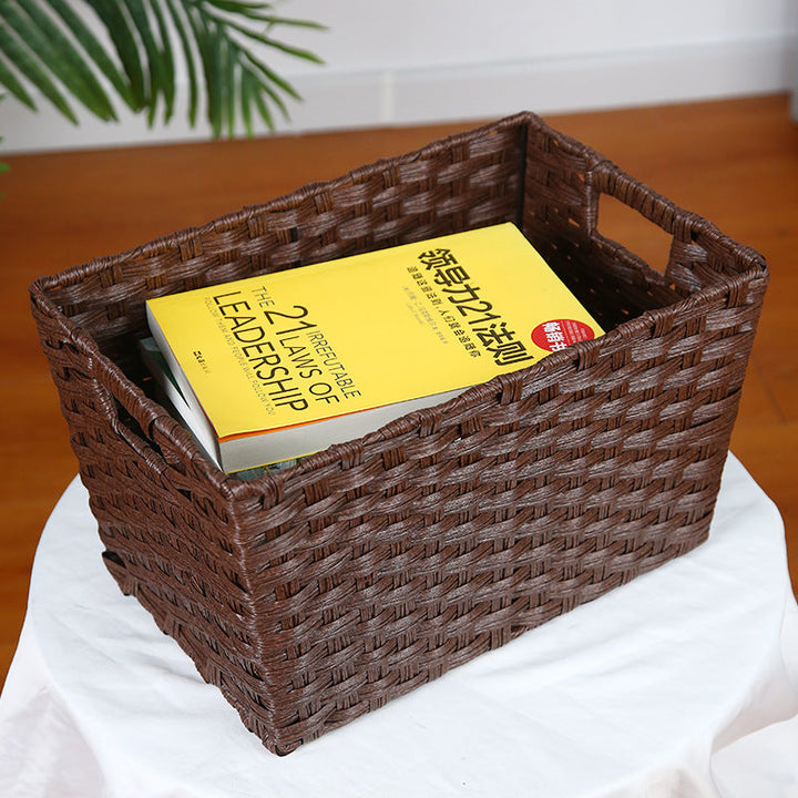 Stylische Aufbewahrungsbox mit dekorativem Stoffeinsatz