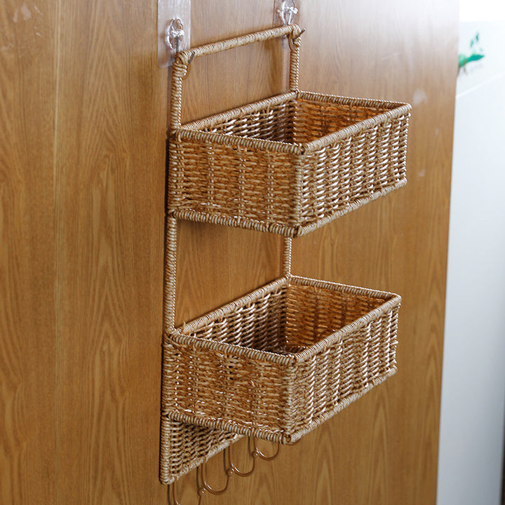 Double Tier Woven Storage Basket Verune