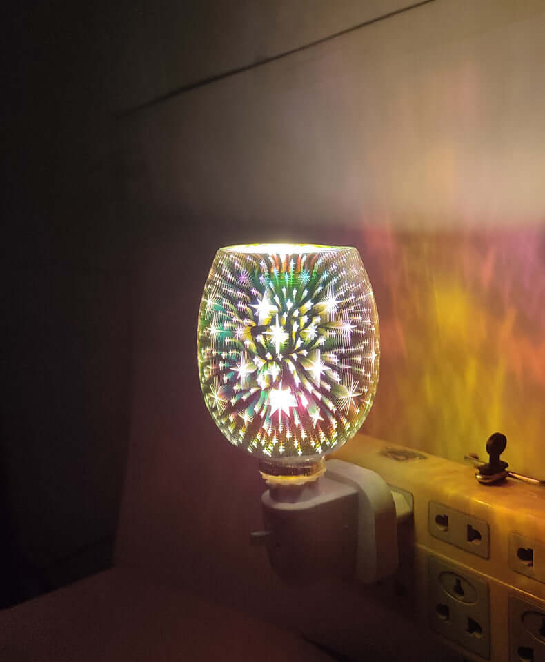 3D Glas Aromatherapie Wachs Schmelzlampen Kleine Nachtlampe