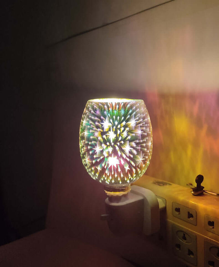 3D Glas Aromatherapie Wachs Schmelzlampen Kleine Nachtlampe