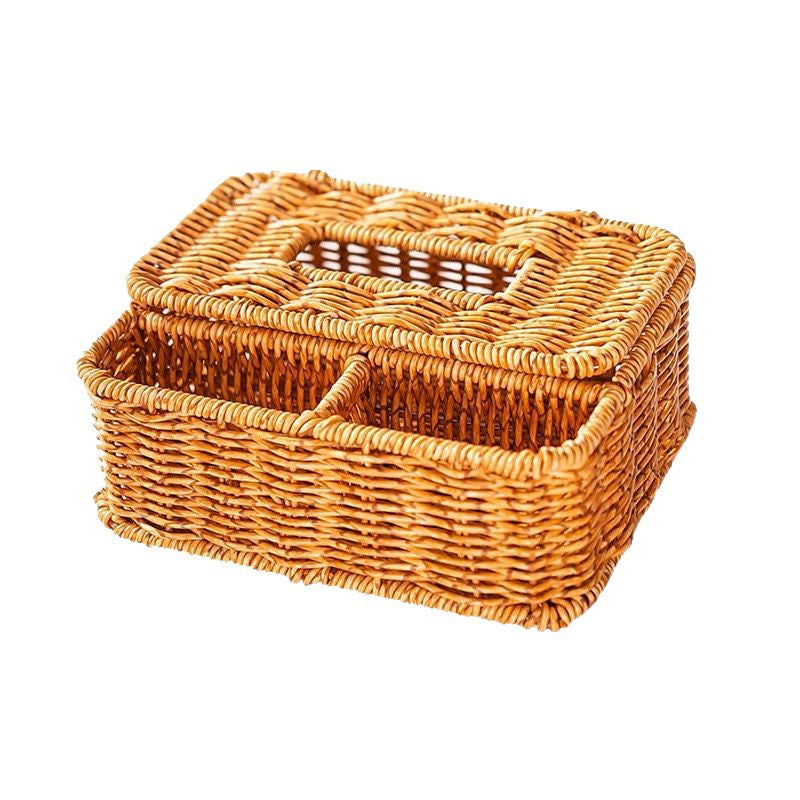 Handgewebte Aufbewahrungsbox mit Deckel