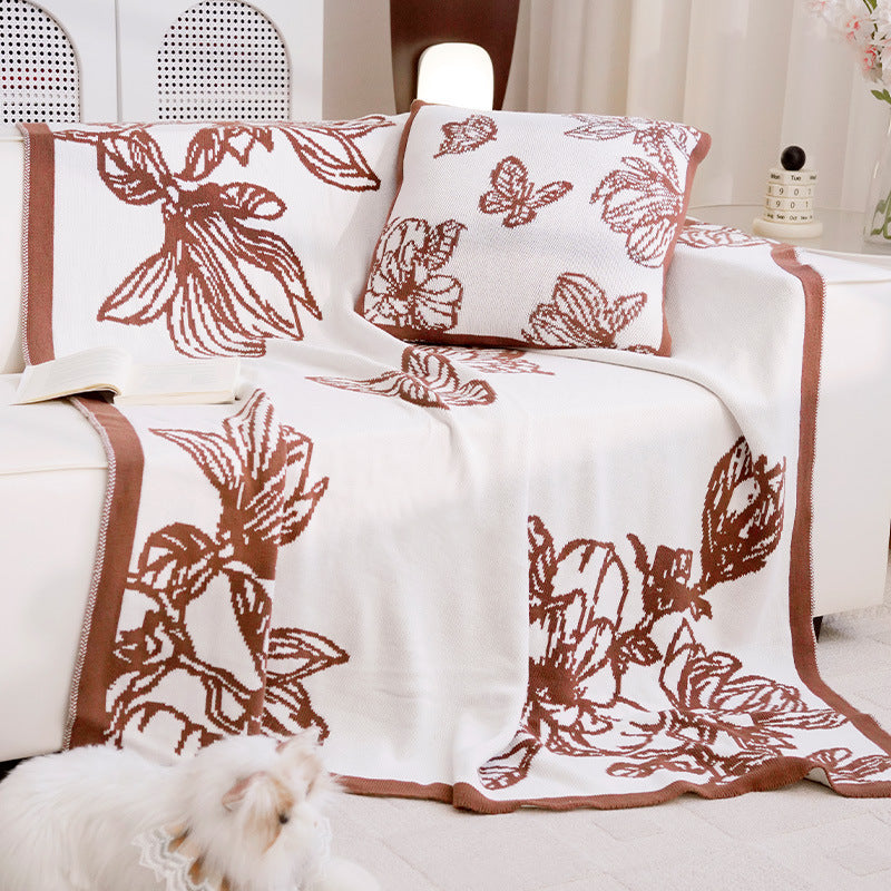 Dekorativer Wurfdecke mit floralen Design