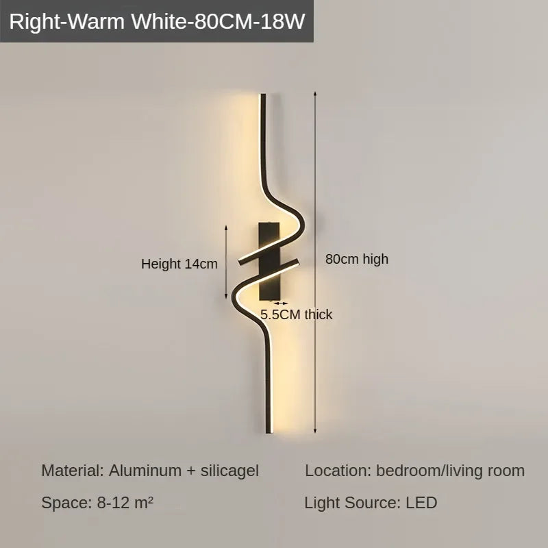 Moderne Minimalistische Streifen Led Wandlampe Schlafzimmerlichter Für Nachttisch Wand Sconces Led Licht Wohnzimmer TV Sofa Hintergrund Wandlampe
