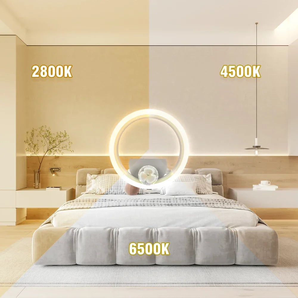 Moderne LED-Wandlampe – Einstellbare 3-Farben-Leuchte für Schlafzimmer, Wohnzimmer, Balkon und Innendekoration